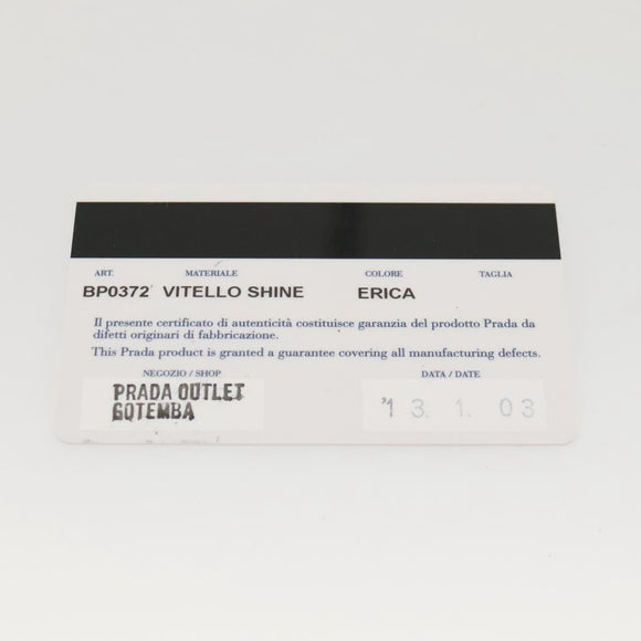 PRADA Shoulder Bag Leather Purple Gold Auth BD1517