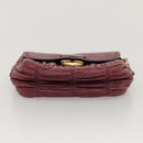 PRADA Shoulder Bag Leather Purple Gold Auth BD1517-5