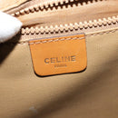 CELINE Macadam Canvas Shoulder Bag PVC Leather White Gold Auth BD1518-17
