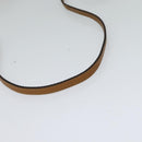 CELINE Macadam Canvas Shoulder Bag PVC Leather White Gold Auth BD1518-7