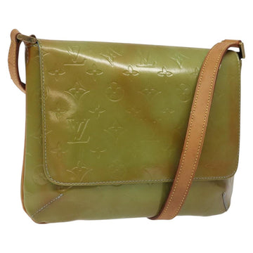 LOUIS VUITTON Monogram Vernis Thompson Street Bag Baby Blue M91009 Auth BD1521