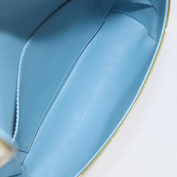 LOUIS VUITTON Monogram Vernis Thompson Street Bag Baby Blue M91009 Auth BD1521