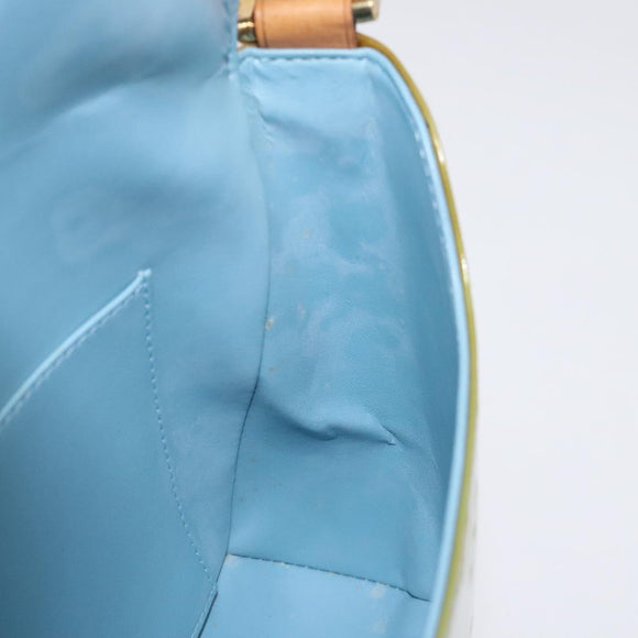 LOUIS VUITTON Monogram Vernis Thompson Street Bag Baby Blue M91009 Auth BD1521