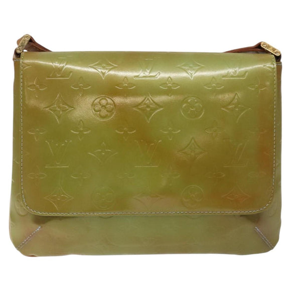 LOUIS VUITTON Monogram Vernis Thompson Street Bag Baby Blue M91009 Auth BD1521