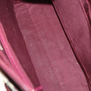 BURBERRY Nova Check Hand Bag Canvas Beige Bordeaux gold Auth BD1527-12