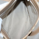 BURBERRY Nova Check Hand Bag PVC Beige Silver Auth BD1529-11