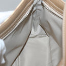 BURBERRY Nova Check Hand Bag PVC Beige Silver Auth BD1529-19