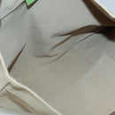 PRADA Tote Bag Canvas Beige Silver Auth BD1531-11