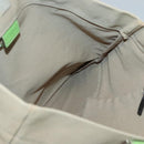 PRADA Tote Bag Canvas Beige Silver Auth BD1531-18