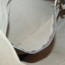 PRADA Tote Bag Canvas Beige Silver Auth BD1531-20