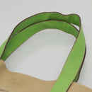 PRADA Tote Bag Canvas Beige Silver Auth BD1531-8