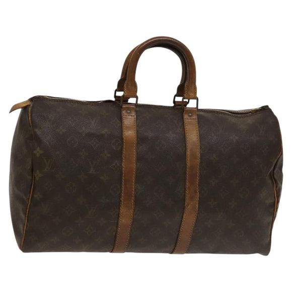 LOUIS VUITTON Monogram Keepall 45 Boston Bag M41428 LV Auth BD1542