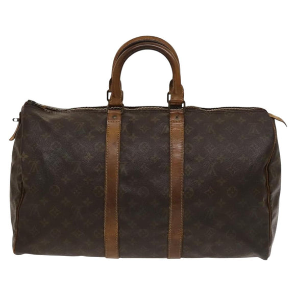 LOUIS VUITTON Monogram Keepall 45 Boston Bag M41428 LV Auth BD1542