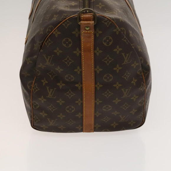 LOUIS VUITTON Monogram Keepall Bandouliere 55 Boston Bag M41414 LV Auth BD1543