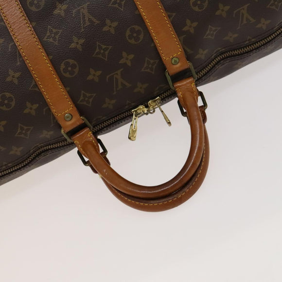 LOUIS VUITTON Monogram Keepall Bandouliere 55 Boston Bag M41414 LV Auth BD1543