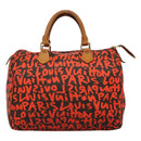 LOUIS VUITTON Monogram Graffiti Speedy 30 Hand Bag Orange M93705 LV Auth BD154M-13