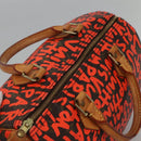LOUIS VUITTON Monogram Graffiti Speedy 30 Hand Bag Orange M93705 LV Auth BD154AM-6