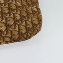 Christian Dior Trotter Canvas Shoulder Bag Brown Gold Auth BD1551-11