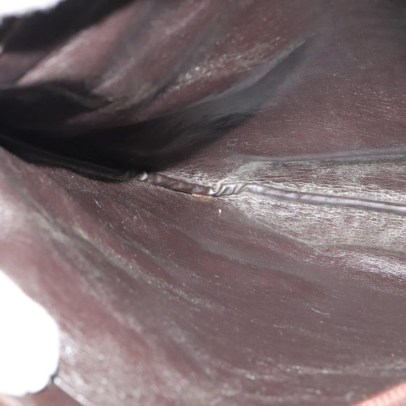 Christian Dior Trotter Canvas Shoulder Bag Brown Gold Auth BD1551