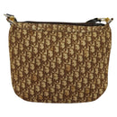 Christian Dior Trotter Canvas Shoulder Bag Brown Gold Auth BD1551-3