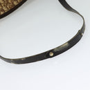 Christian Dior Trotter Canvas Shoulder Bag Brown Gold Auth BD1551-7