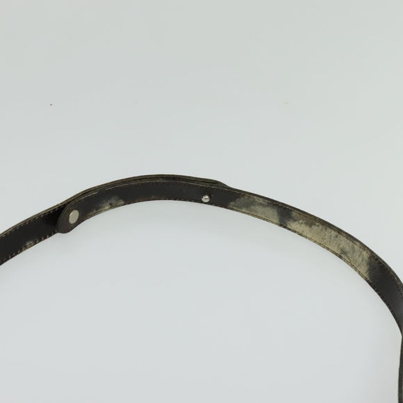 Christian Dior Trotter Canvas Shoulder Bag Brown Gold Auth BD1551