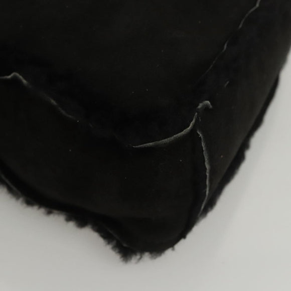 CHANEL Hand Bag Mouton Black CC Auth BD1553