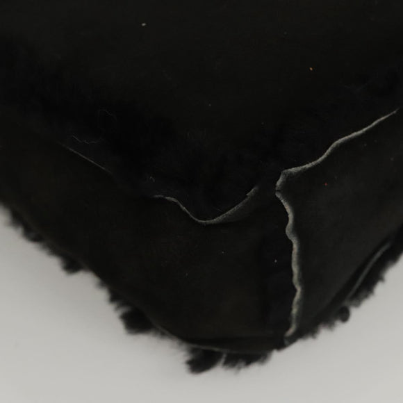 CHANEL Hand Bag Mouton Black CC Auth BD1553