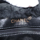 CHANEL Hand Bag Mouton Black CC Auth BD1553-17