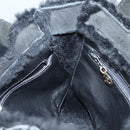 CHANEL Hand Bag Mouton Black CC Auth BD1553-19