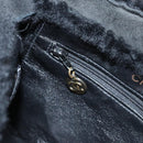 CHANEL Hand Bag Mouton Black CC Auth BD1553-20