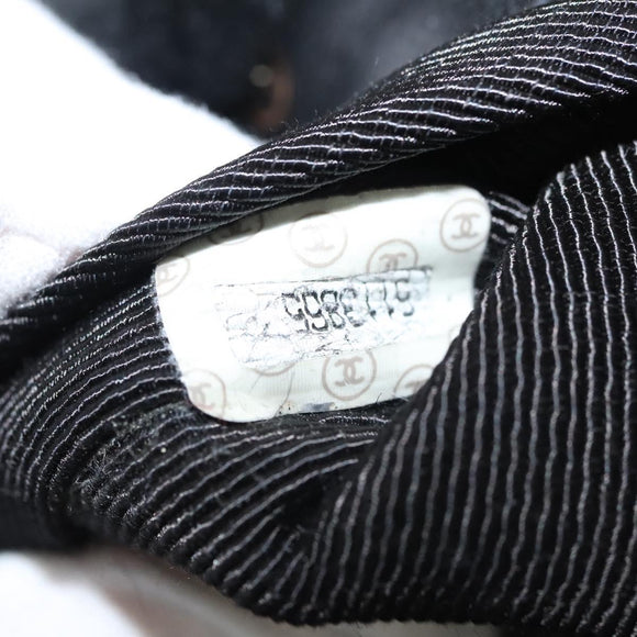 CHANEL Hand Bag Mouton Black CC Auth BD1553