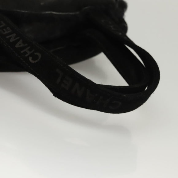 CHANEL Hand Bag Mouton Black CC Auth BD1553