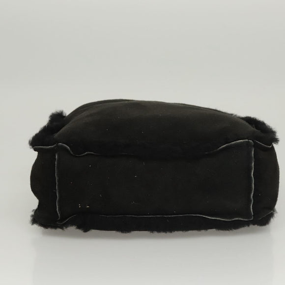 CHANEL Hand Bag Mouton Black CC Auth BD1553