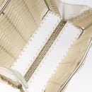 Salvatore Ferragamo Gancini Hand Bag Vinyl Clear Silver Auth BD1554-10