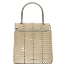 Salvatore Ferragamo Gancini Hand Bag Vinyl Clear Silver Auth BD1554-2