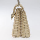Salvatore Ferragamo Gancini Hand Bag Vinyl Clear Silver Auth BD1554-4
