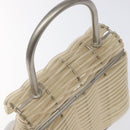 Salvatore Ferragamo Gancini Hand Bag Vinyl Clear Silver Auth BD1554-6