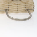 Salvatore Ferragamo Gancini Hand Bag Vinyl Clear Silver Auth BD1554-7
