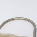 Salvatore Ferragamo Gancini Hand Bag Vinyl Clear Silver Auth BD1554-14