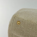 PRADA Hand Bag Canvas 2way Beige Gold Auth BD1555-15