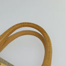 PRADA Hand Bag Canvas 2way Beige Gold Auth BD1555-8