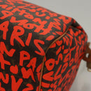 LOUIS VUITTON Monogram Graffiti Speedy 30 Hand Bag Orange M93705 Auth BD1557AM-16