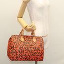 LOUIS VUITTON Monogram Graffiti Speedy 30 Hand Bag Orange M93705 Auth BD1557AM-24