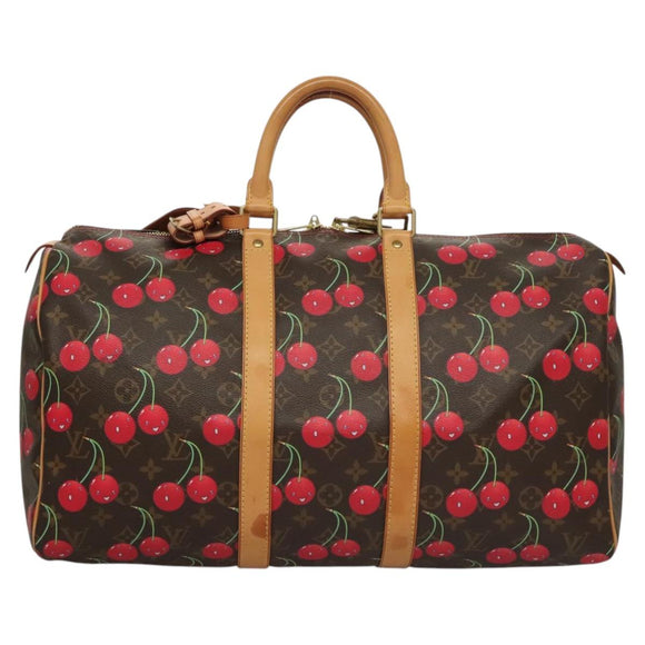 LOUIS VUITTON Monogram Cherry Keepall 45 Boston Bag M95011 LV Auth BD1558AM