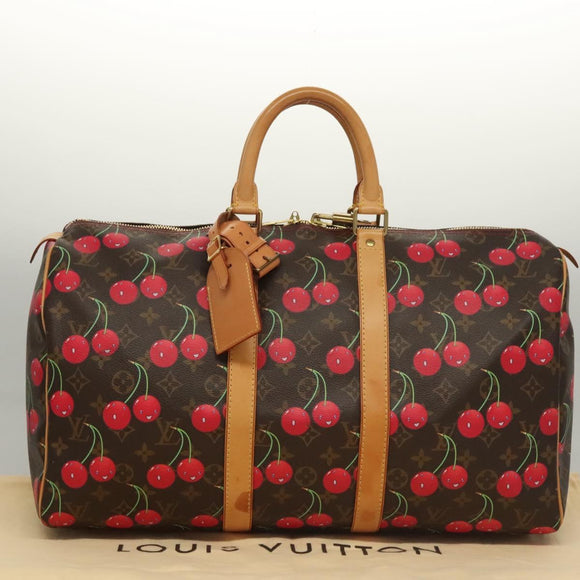 LOUIS VUITTON Monogram Cherry Keepall 45 Boston Bag M95011 LV Auth BD1558AM