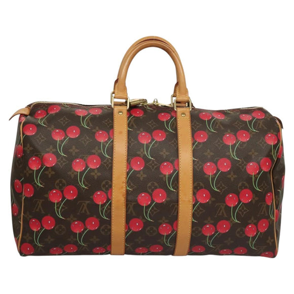 LOUIS VUITTON Monogram Cherry Keepall 45 Boston Bag M95011 LV Auth BD1558SAM