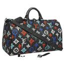 LOUIS VUITTON Monogram Eclipse Keepall Bandouliere 50 Tasche M21384 Auth BD1566SM-1