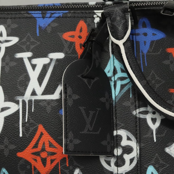 LOUIS VUITTON Monogram Eclipse Keepall Bandouliere 50 Bag M21384 Auth BD1566SM