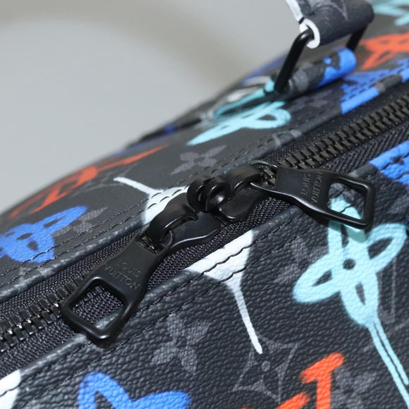 LOUIS VUITTON Monogram Eclipse Keepall Bandouliere 50 Tasche M21384 Auth BD1566SM
